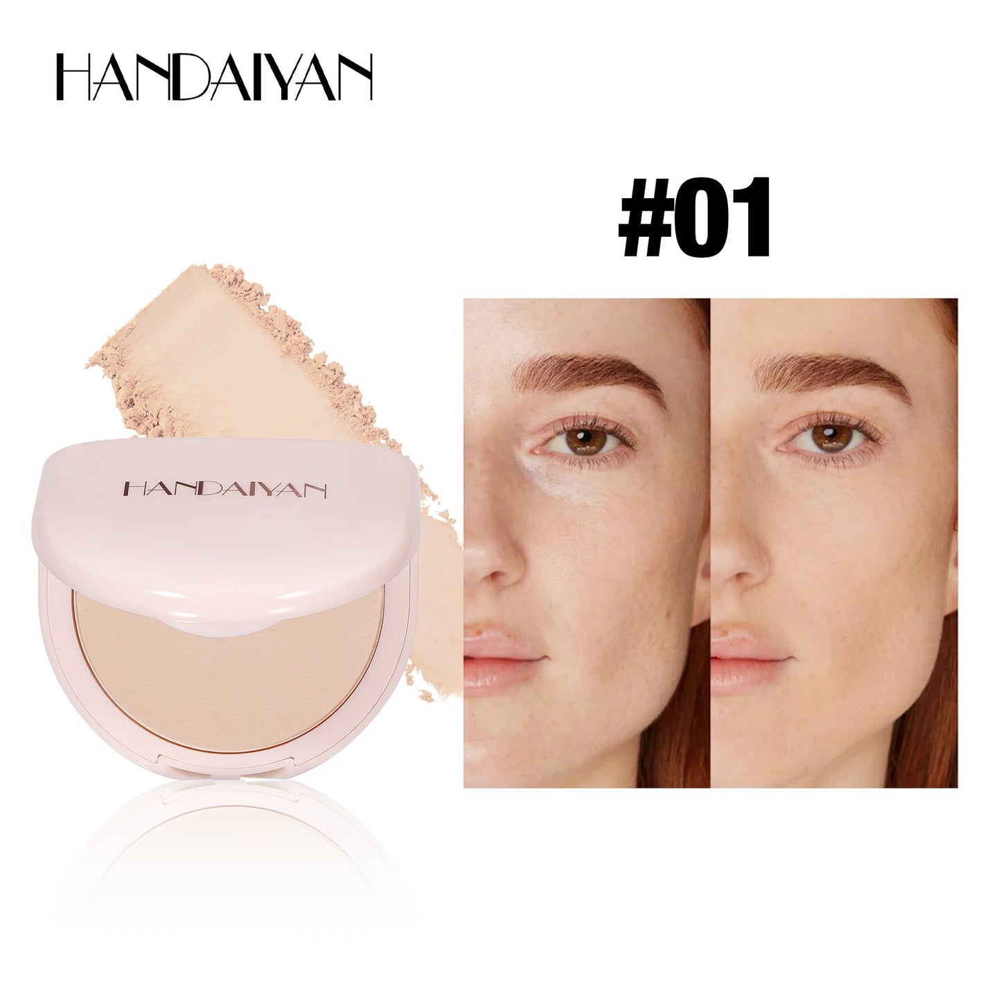 HANDAIYAN 8 colors brighten skin tone concealer powder waterproof hold makeup does not darken concealer powder