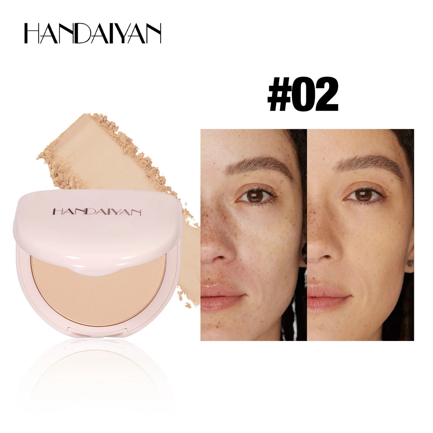 HANDAIYAN 8 colors brighten skin tone concealer powder waterproof hold makeup does not darken concealer powder